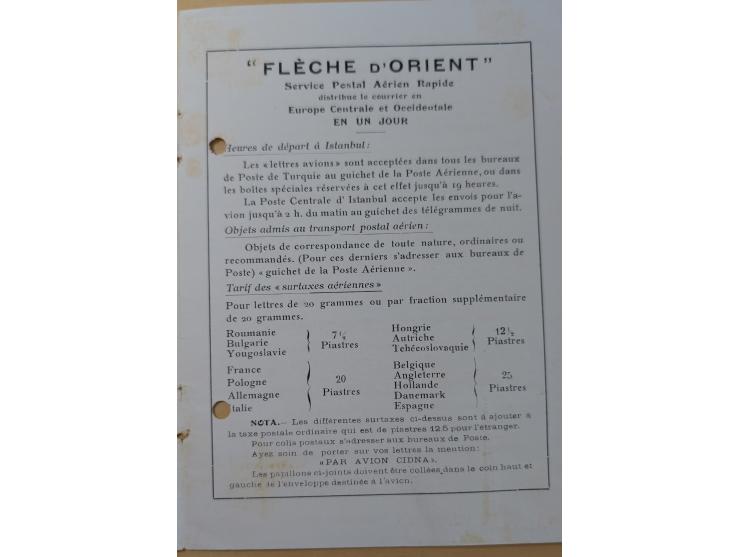 1931/32, CIDNA airmail post labels ‘PAR AVION’, two different booklets, one large size turkish-french bilingual, punched and 